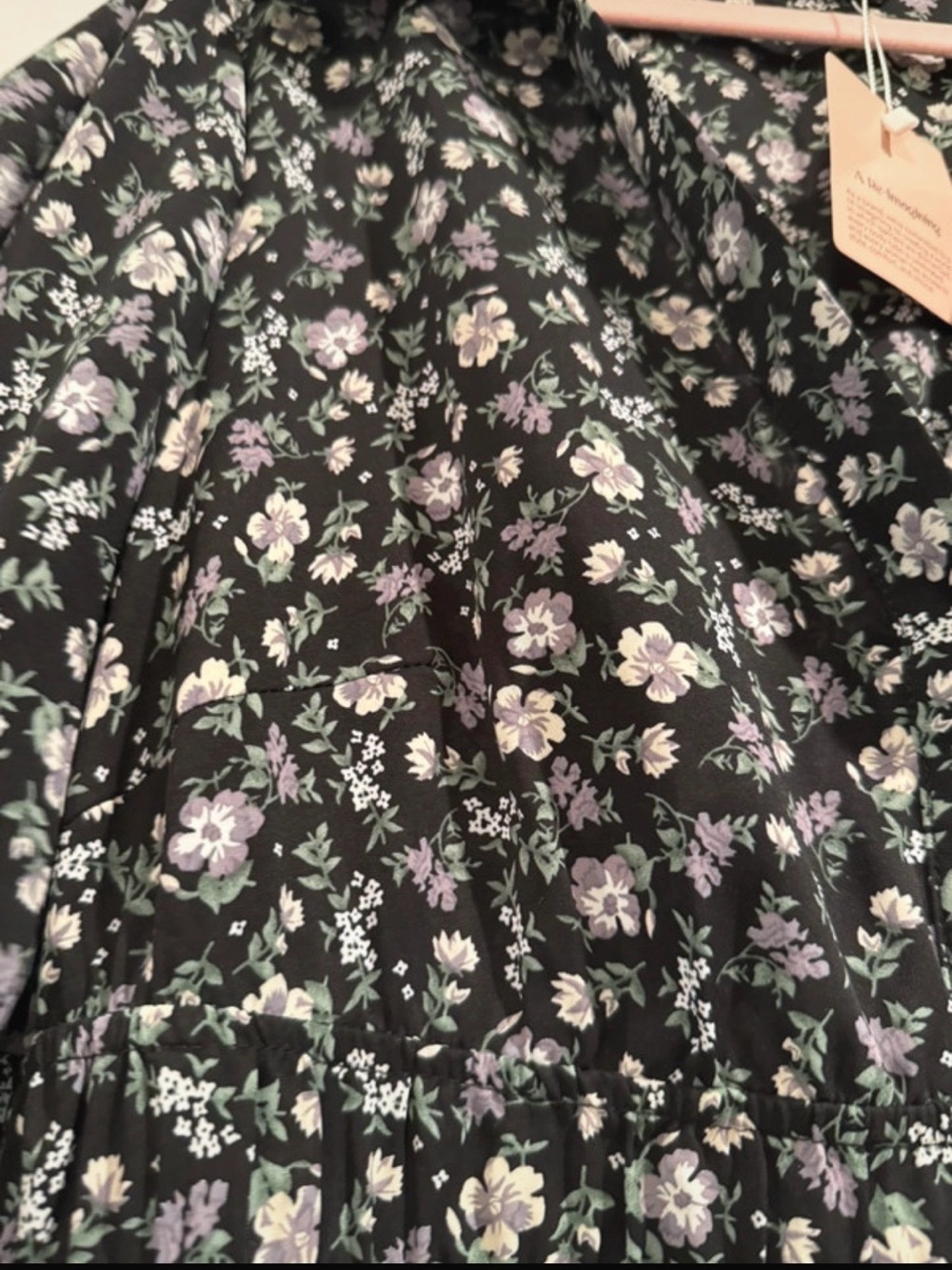 BloomChic Black Maxi Dress with White Floral Print - Picture 3 of 5